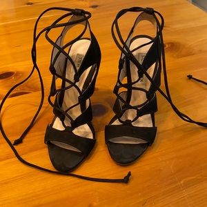 Steve Madden Black Lace Up Heels